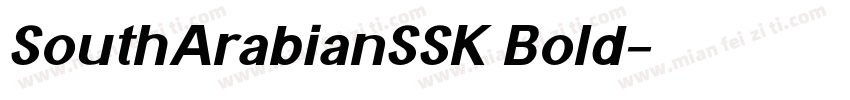 SouthArabianSSK Bold字体转换